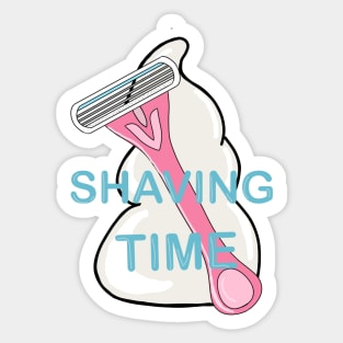 Shaving Time Sticker